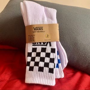 Vans Three Pack Checkered Skate Socks 9.5-13